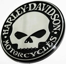 FREGI A RILIEVO HARLEY DAVIDSON SKULL FREGIO STEMMA LOGO TESCHIO EMBLEMA PLACCHE