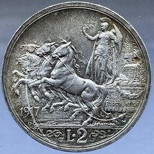 2 LIRE 1917 QUADRIGA BRIOSA RE