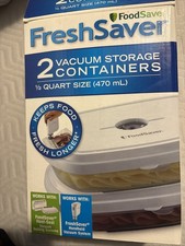 FOODSAVER FRESHSAVER CONTENITORI SOTTOVUOTO SET DA 2 - 1/2 QT. TAGLIA NUOVA NUOVA CON SCATOLA