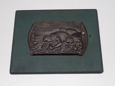 CICLISMO TROFEO G. PESCAROLO 1958 TARGA BASSORILIEVO A. FUMAGALLI TORINO