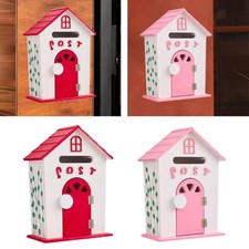 Cassetta postale a muro in legno antivento con serratura per casa, scuola,