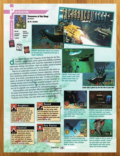 1997 treasures the deep - the, ps1