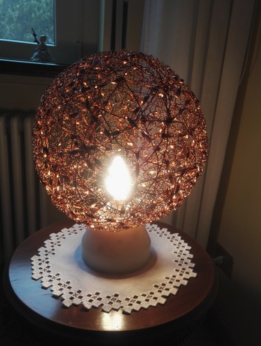 Lampada rame tavolo salotto - rame,