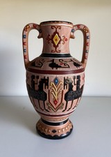 RARO VASO CON ANSE TERRACOTTA