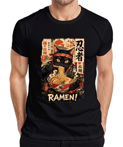 Shirt uomo ramen gatto - t-shirt,