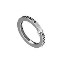CESARE PACIOTTI ANELLO UOMO BLAZE PAVE'  ARGENTO 925 JPAN5049B-22 MISURA DITO 22