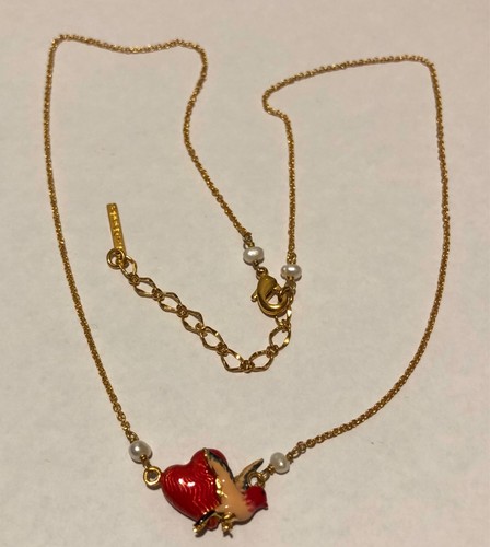 Collana cuore uccellino - collana,