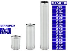 ALLINOX Tubo Canna Fumaria Modulo Acciaio Inox Modulo Stufa e Camino