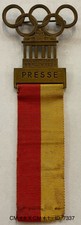 GERMANIA OLYMPIC GAMES BERLINO 1936 PRESSE STAMPA DISTINTIVO PROD. CHR. LAUER