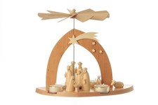 Piramide di Luce Tè Con Nascita Cristo, Tre Königen & Sternenmotiv 29,5x23x14 CM