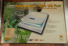 Mustek Plug-N-Scan 1200 UB Plus scanner piano alimentato USB domestico nuovo scatola aperta