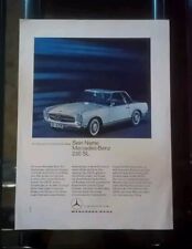 MERCEDES BENZ 230 SL OLDTIMER ADVERTISING pubblicità da rivista 23.5x32 ANNI '60