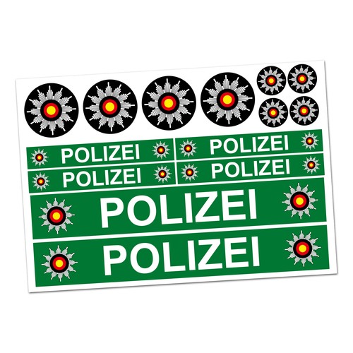 Adesivi polizia verde - adesivi,