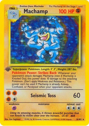 Machamp 102 pokemon base - 8/102,