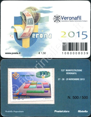 Tessera filatelica veronafil - filatelica, "veronafil