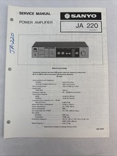 Vintage Sanyo Service Manual
