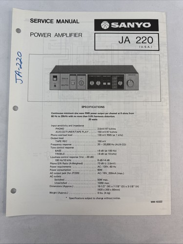 Vintage sanyo service manual - vintage,