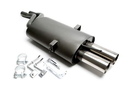Silenziatore 2x76mm dritto