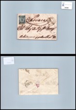 Storia postale Regno VEII da Grignasco a Novara sassone 25