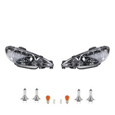 Set Di Fari Compatibile Con Peugeot 206 CC 09/98- Con Lampadine Sinistra Destra