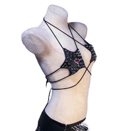 Goth bra top emo - goth,