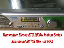 Broadcast Prof Elenos 2000w Indium Series FM Transmitter Wide Band 88/108 Mhz