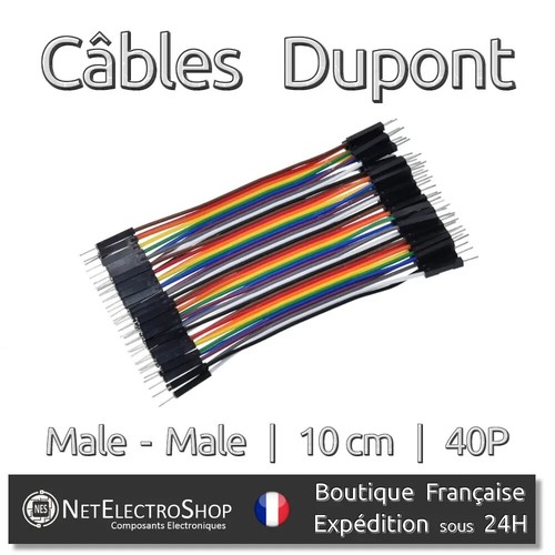40x cables dupont 10cm - 40x,