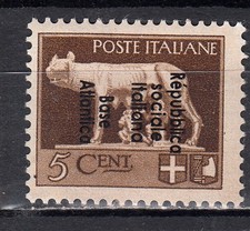 A-9933- 1944 Emissioni locali - BASE ATLANTICA Sas.24e nuovi MNH** senso inverso
