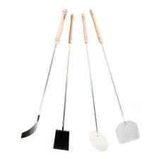 KIT FORNO A LEGNA 4 PEZZI IN ACCIAIO INOX CON MANICO IN LEGNO PER FORNI PIZZERIA