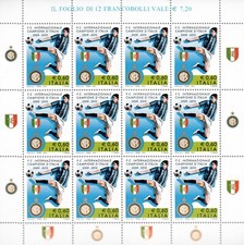 ITALIA REPUBBLICA 2010 INTER CAMPIONE D'ITALIA  2009 2010 FOGLIETTO NUOVO MNH**