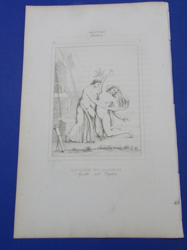 Gravure 1840 apollon - gravure, daphne