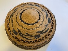 SARDEGNA ANTICO CESTINO SARDO CON COPERCHIO- SARDINIAN BASKET-ARTIGIANATO SARDO