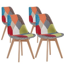4x Sedia Patchwork Design