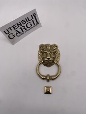 BATTENTE LEONE  PER PORTE E PORTONCINI ORO MATTO ALTEZZA 130 MM.