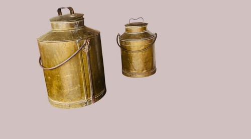 Coppia bidoni del latte - coppia, di