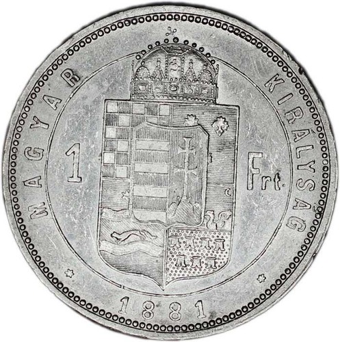 Moneta ungheria fiorino 1881 - moneta, 1