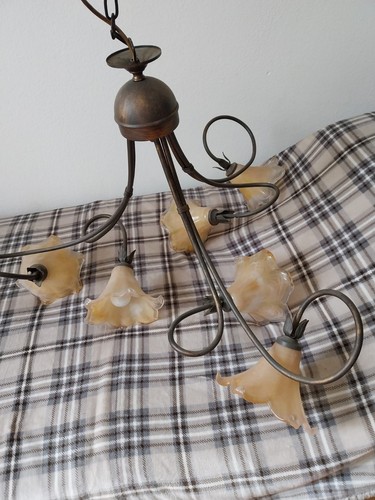 Lampadario stile liberty - lampadario,