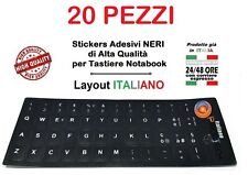 ADESIVI LETTERE TASTIERA ITALIANA ITA STICKERS NOTEBOOK PER PC ACER HP LENOVO