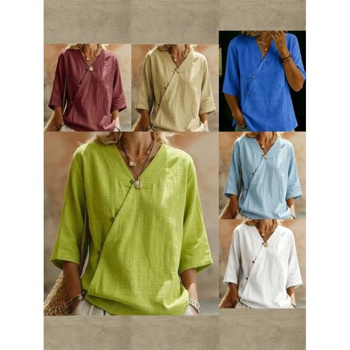 Camicia donna estiva scollo - , a