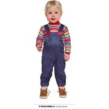 CARNEVALE HALLOWEEN VESTITO BAMBOLA ASSASSINA NEONATA PRIMA INFANZIA BABY CHUCKY