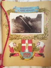 REGGIMENTO CARRI ARMATI CALENDARIO 1929 CARROARMATO CARRISTI GUERRA MILITARE 
