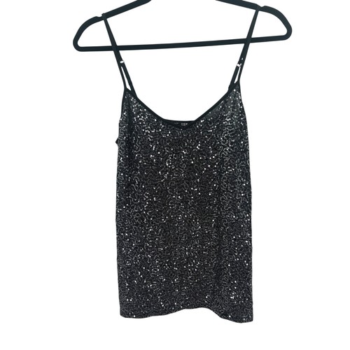 Camicia nera con paillettes - , l