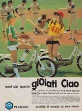 PUBBLICITA'  ADVERTISING-PIAGGIO CIAO '75-GIOIATI CIAO CICLOMOTORITALIANI EPOCA