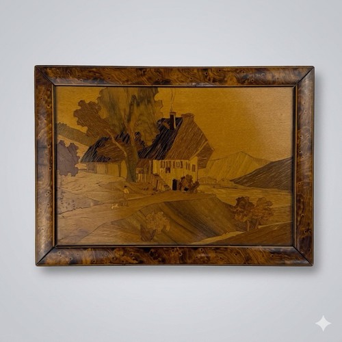 Intarsio legno vintage