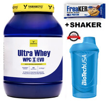 PROTEINE YAMAMOTO NUTRITION Ultra Whey WPC SEVO 2000 gr 2kg + SHAKER + BARRETTA
