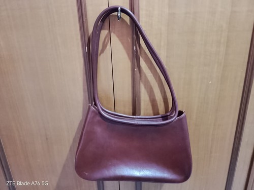 Borsa vera pelle marrone - in,