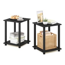 Furinno Simplistic tavolino da divano, tavolino, con 2 livelli, set di 2