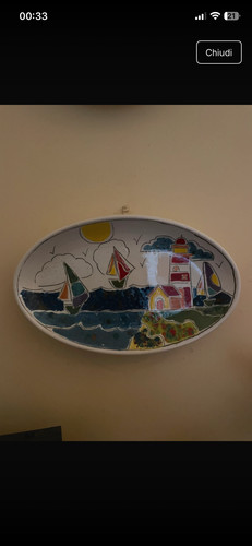 Piatto vassoio ovale - , ceramica