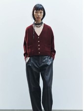 Cardigan Zara Borgogna 100%