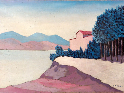 Piero mazzi scorcio olio - mazzi, -"scorcio"-